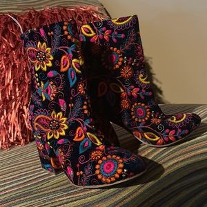 Multi colored booties